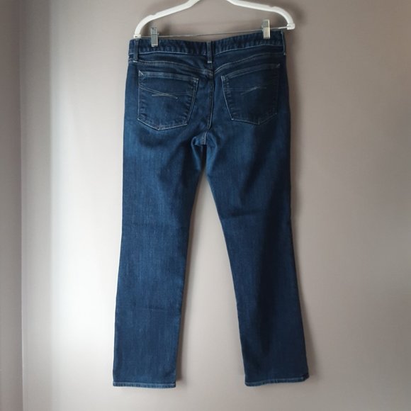 Gap 1969 Real Straight Dark Wash Jeans Cropped Size 30/10 - Picture 7 of 15